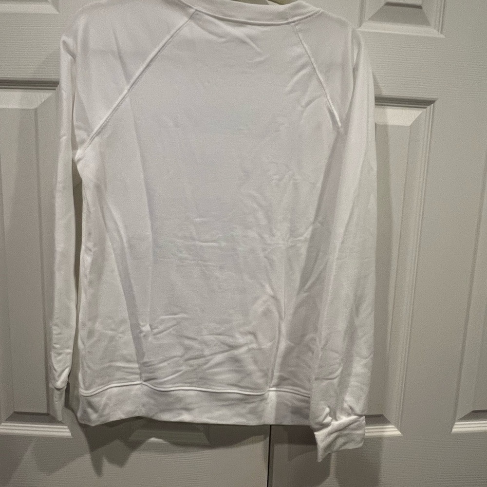 NWT-White Womens Baseball is my Favorite Season Sweatshirt - Picture 4 of 5